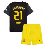 Camiseta Borussia Dortmund Donyell Malen #21 Segunda Equipación Replica 2024-25 para niños mangas cortas (+ Pantalones cortos)